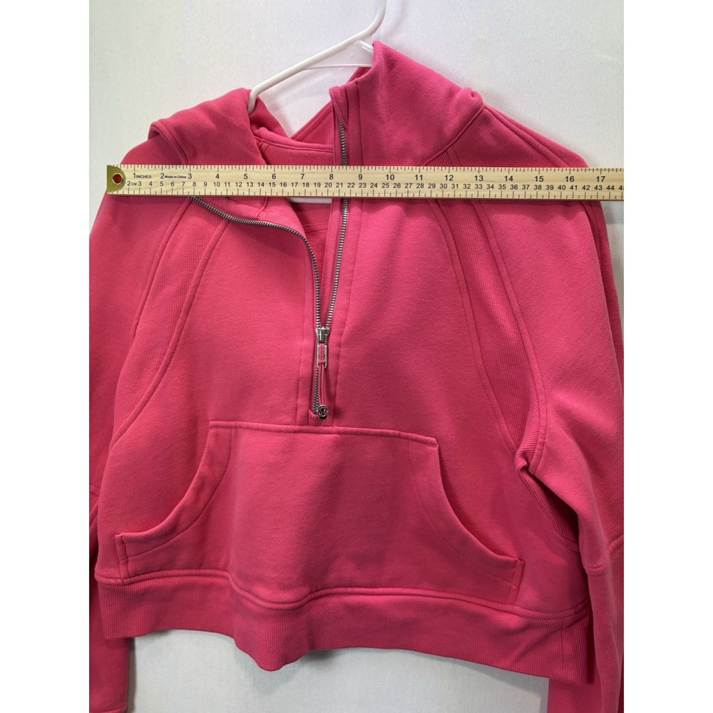 Lululemon Scuba 1/2 Zip Fleece Pullover Hoodie Pink XS LW3DM4S.0 - Picture 8 of 13
